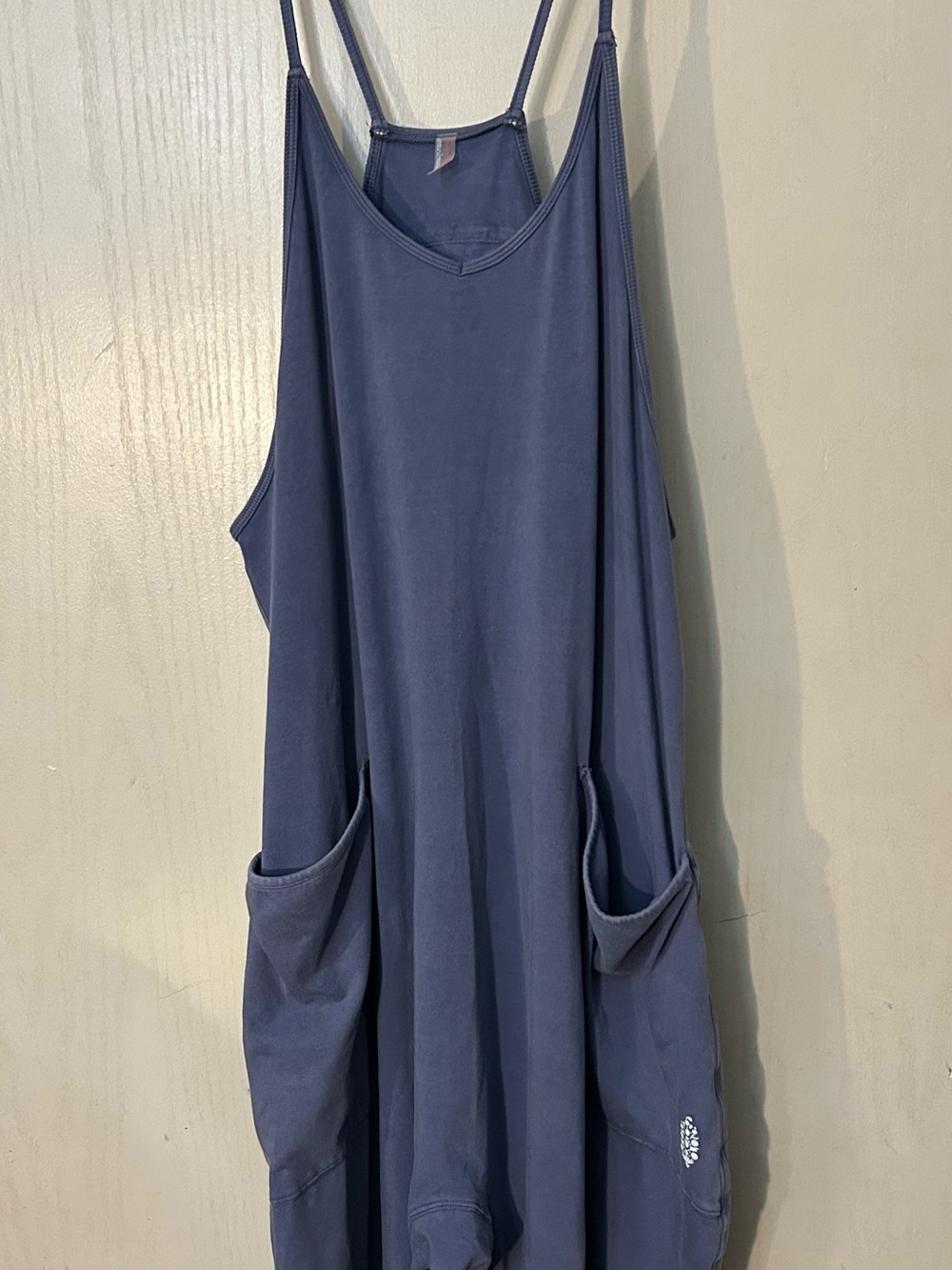 FP Movement by Free People Slate Blue Sleeveless Pocket Jumpsuit